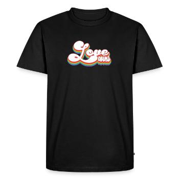 Pride Month LGBTQ - Love Wins - Men's Premium Organic T-Shirt - black - Front - Nico (187cm)