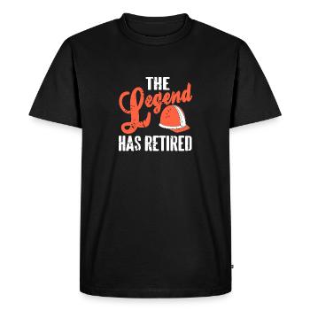 The Legend Has Retired Retro Funny Architecture - Men's Premium Organic T-Shirt - black - Front - Nico (187cm)