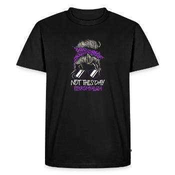 Pas ce jour-là guerrier de la fibromyalgie - T-shirt Premium bio Homme - noir - Devant - Nico (187cm)