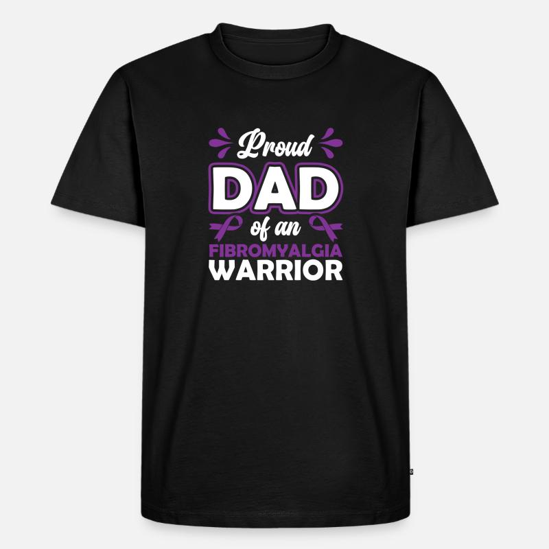 Stolzer Bruder Eines Fibromyalgie-kriegers - Männer Premium Bio T-Shirt - Schwarz