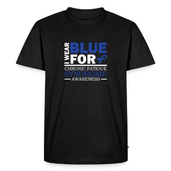 I wear blue for the chronic - Men's Premium Organic T-Shirt - black - Front - Nico (187cm)