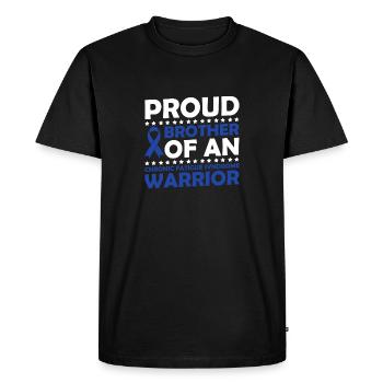 Proud mother of a warrior with chronic - Men's Premium Organic T-Shirt - black - Front - Nico (187cm)