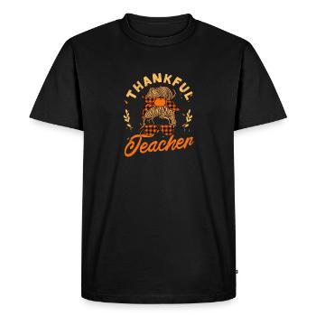 Une famille reconnaissante de Thanksgiving - T-shirt Premium bio Homme - noir - Devant - Nico (187cm)