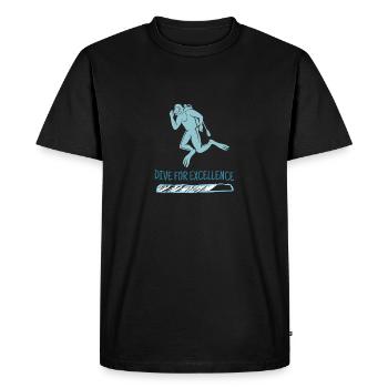 Dive For Excellence Retro Diver Designs Present - Men's Premium Organic T-Shirt - black - Front - Nico (187cm)
