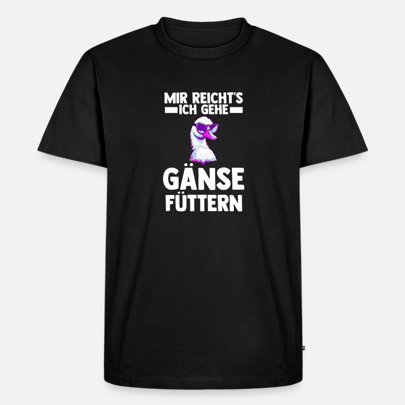 Gans Gänse - Männer Premium Bio T-Shirt - Schwarz