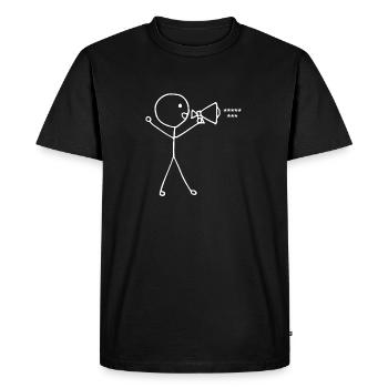 Stickperson, stickpeople, ***** ***, antipis - T-shirt Premium bio Homme - noir - Devant - Nico (187cm)