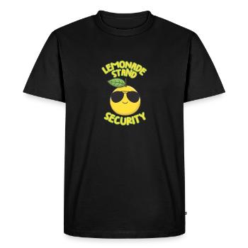 Lemonade Stand Security Cute Lemon Summer - Men's Premium Organic T-Shirt - black - Front - Nico (187cm)