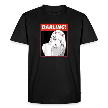 Anime Darling Arigato Senpai Hentai - T-shirt Premium bio Homme - noir - Devant - Nico (187cm)