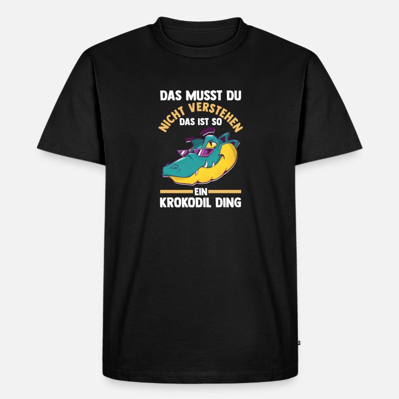 Krokodile - Männer Premium Bio T-Shirt - Schwarz
