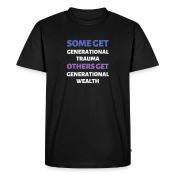 Pauvreté Richesse Dire anglais - T-shirt Premium bio Homme - noir - Devant - Nico (187cm)