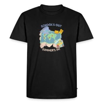 School's out summer's in! - Men's Premium Organic T-Shirt - black - Front - Nico (187cm)