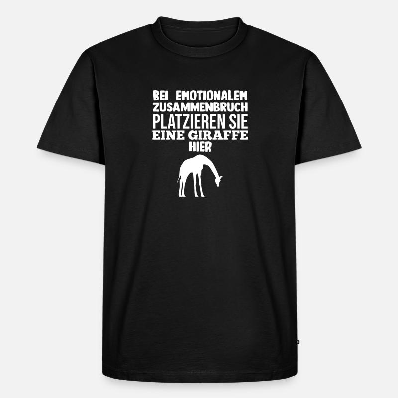 Giraffe Giraffen - Männer Premium Bio T-Shirt - Schwarz