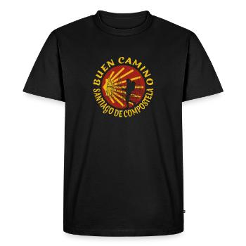 Buen Camino de Santiago - Pèlerins - Femmes - T-shirt Premium bio Homme - noir - Devant - Nico (187cm)