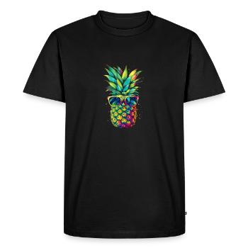 Pineapple Sunglasses Beach Hawaiian Holidays - T-shirt Premium bio Homme - noir - Devant - Nico (187cm)