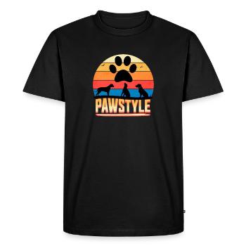 Pawstyle - Dog style - Men's Premium Organic T-Shirt - black - Front - Nico (187cm)