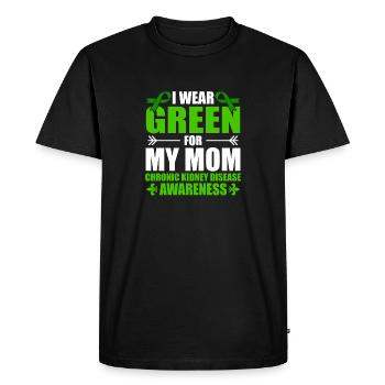 Je porte du vert pour les maladies chroniques de ma mère - T-shirt Premium bio Homme - noir - Devant - Nico (187cm)