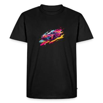 Luxury Car Racer Sport Lover Supercar Turbo - T-shirt Premium bio Homme - noir - Devant - Nico (187cm)