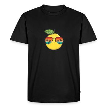 Citron Drôle Mignon Citron Été Agrumes Amateurs - T-shirt Premium bio Homme - noir - Devant - Nico (187cm)