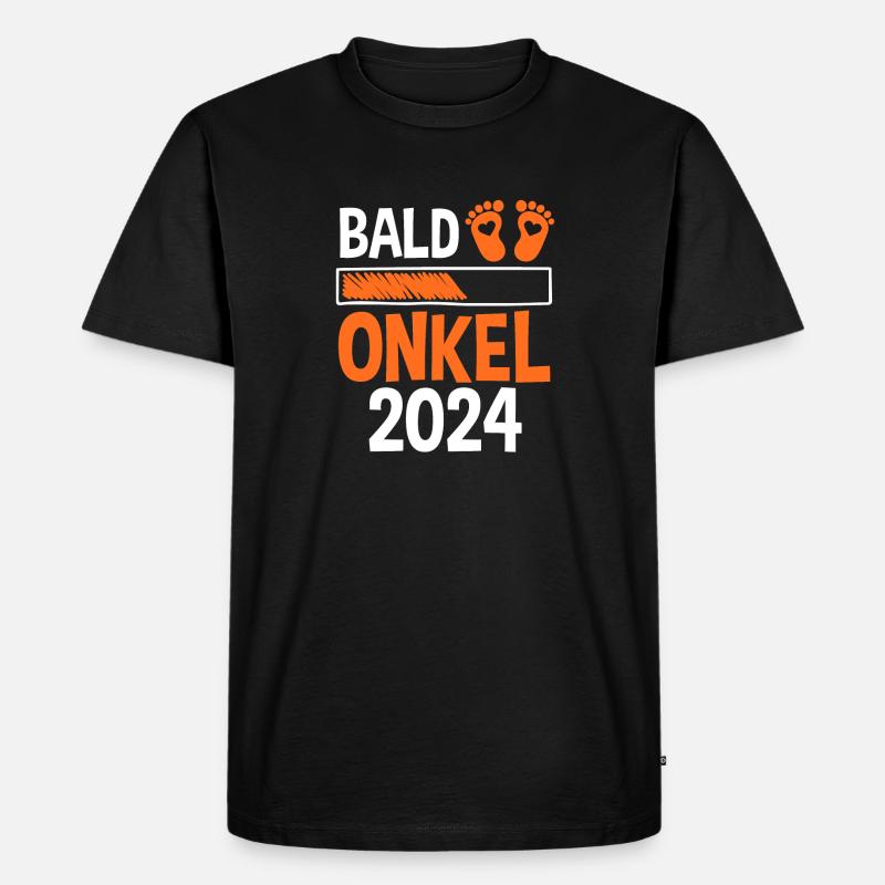 Werdender Onkel 2029 - Männer Premium Bio T-Shirt - Schwarz