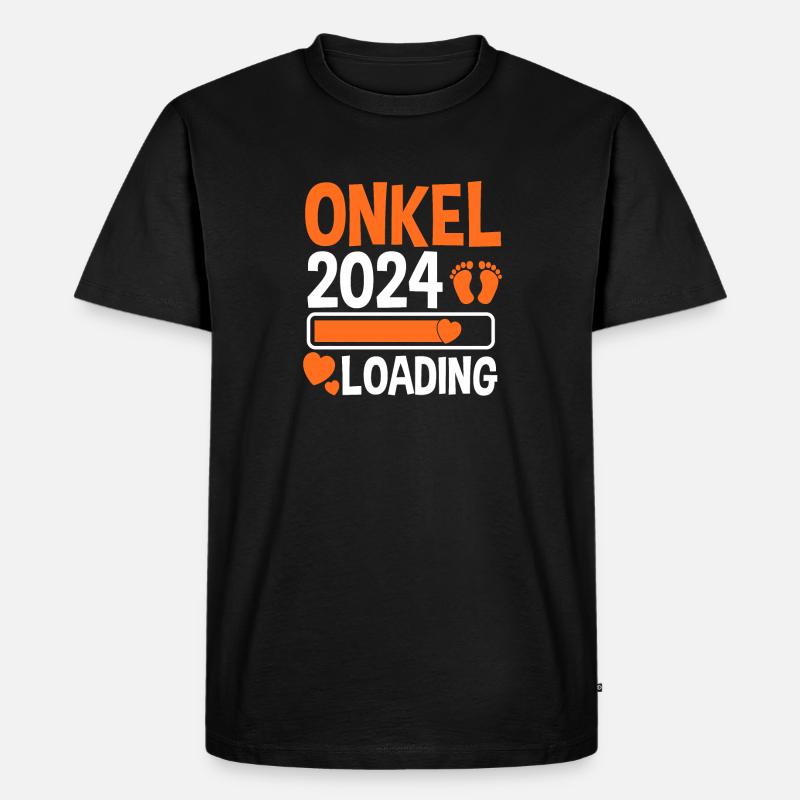 Werdender Onkel 2025 - Männer Premium Bio T-Shirt - Schwarz