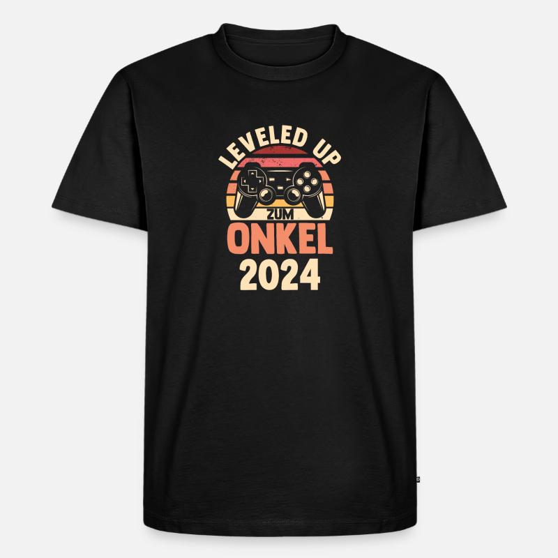 Werdender Onkel 2035 - Männer Premium Bio T-Shirt - Schwarz