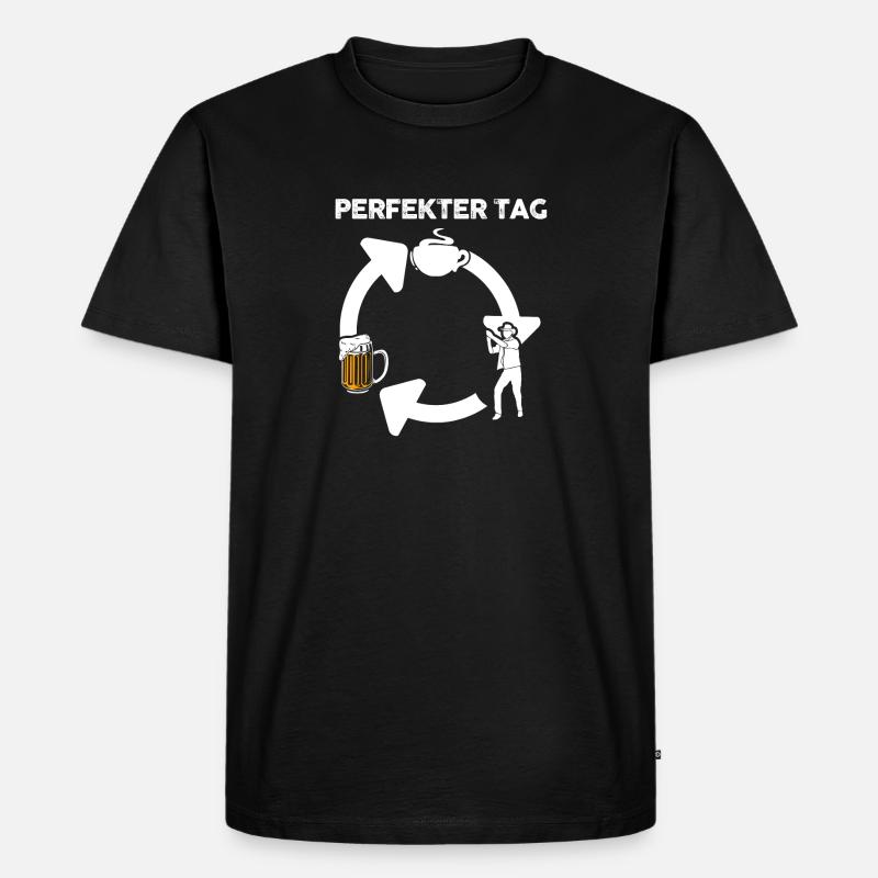 Line Dance Tänzer - Männer Premium Bio T-Shirt - Schwarz