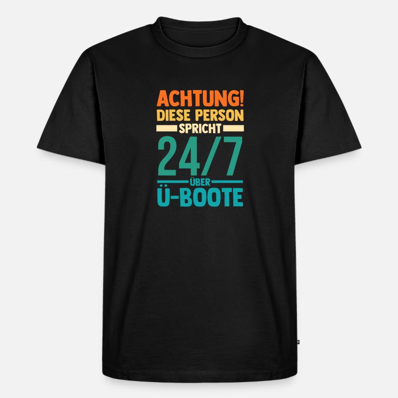 Tauchboot Unterseeboot Unterwasserboot U-Boot - Männer Premium Bio T-Shirt - Schwarz