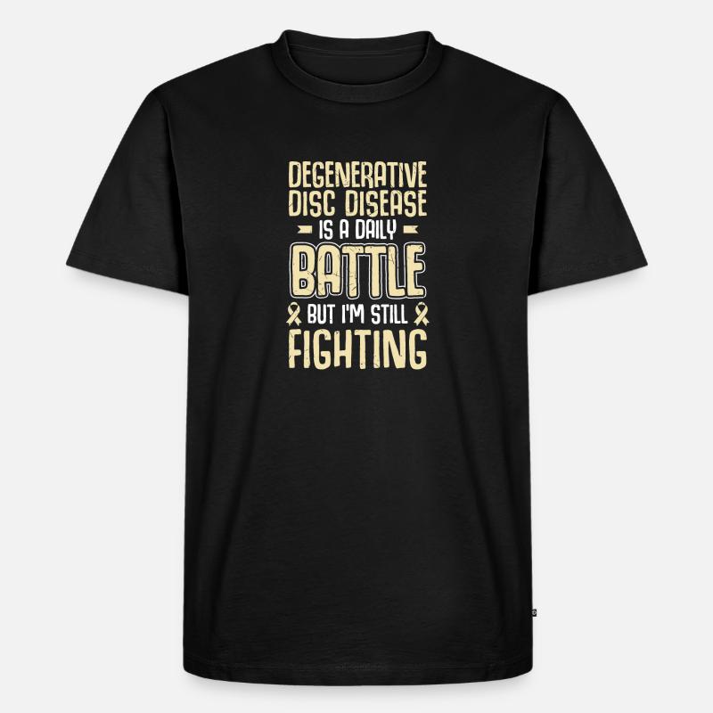 Ddd Warrior Degenerative Bandscheibenerkrankung - Männer Premium Bio T-Shirt - Schwarz