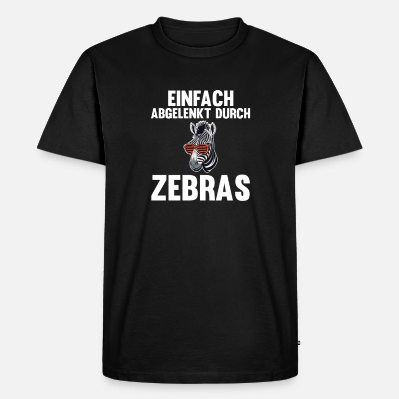 Zebra - Männer Premium Bio T-Shirt - Schwarz