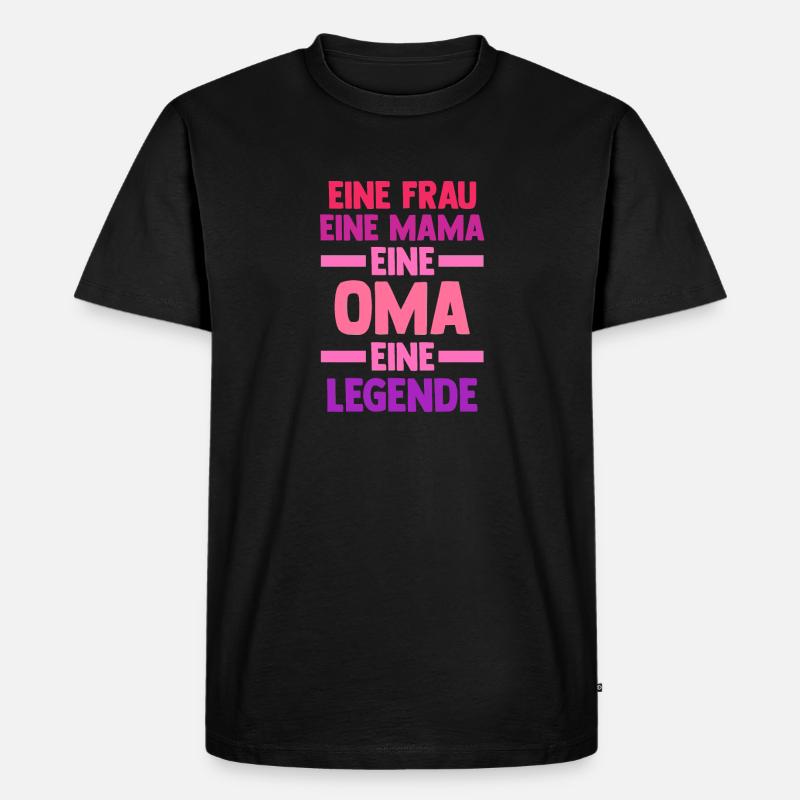 Mutter Großmutter Mama Oma - Männer Premium Bio T-Shirt - Schwarz
