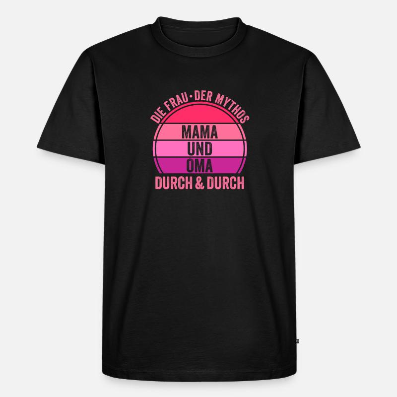 Mutter Großmutter Mama Oma - Männer Premium Bio T-Shirt - Schwarz