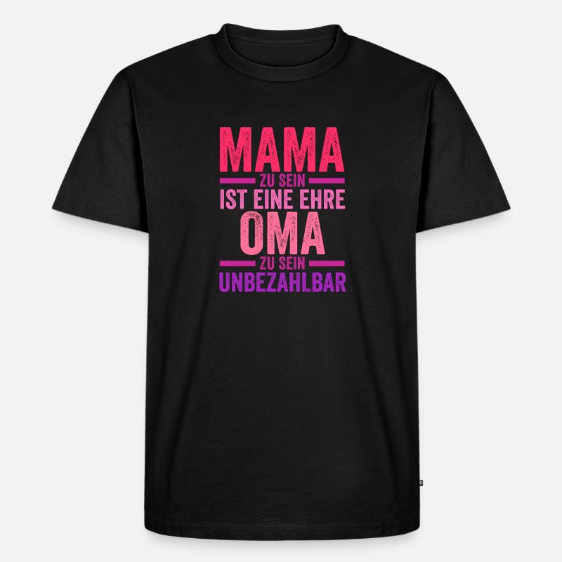 Mutter Großmutter Mama Oma - Männer Premium Bio T-Shirt - Schwarz