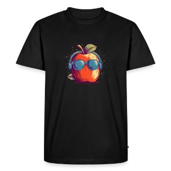 Pommier Pommier Cueillette Équipe Fleur Fruit Rétro - T-shirt Premium bio Homme - noir - Devant - Nico (187cm)