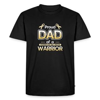 Proud father of a warrior with degenerative - Men's Premium Organic T-Shirt - black - Front - Nico (187cm)