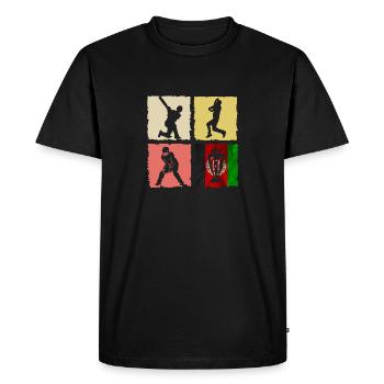 Afghanistan Cricket Support Afghanistan for World - Men's Premium Organic T-Shirt - black - Front - Nico (187cm)