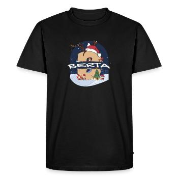 Awesome Berta Name w Santa Hat dans le thème de Noël - T-shirt Premium bio Homme - noir - Devant - Nico (187cm)