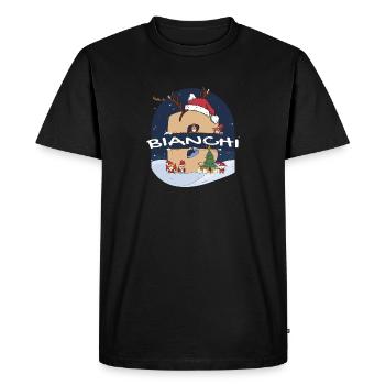 Génial Bianchi Nom w Chapeau de Père Noël dans le thème de Noël - T-shirt Premium bio Homme - noir - Devant - Nico (187cm)