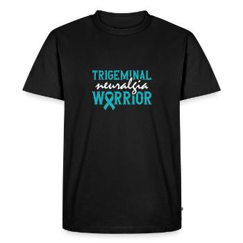 Mois de la sensibilisation à la douleur faciale - T-shirt Premium bio Homme - noir - Devant - Nico (187cm)