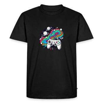 Cosmic Gaming - Men's Premium Organic T-Shirt - black - Front - Nico (187cm)