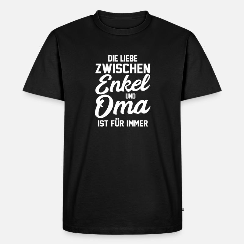 Opa Großmutter Enkelkind Enkel - Männer Premium Bio T-Shirt - Schwarz