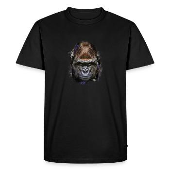 Jungle, Singe, Apeman, Gorille - T-shirt Premium bio Homme - noir - Devant - Nico (187cm)