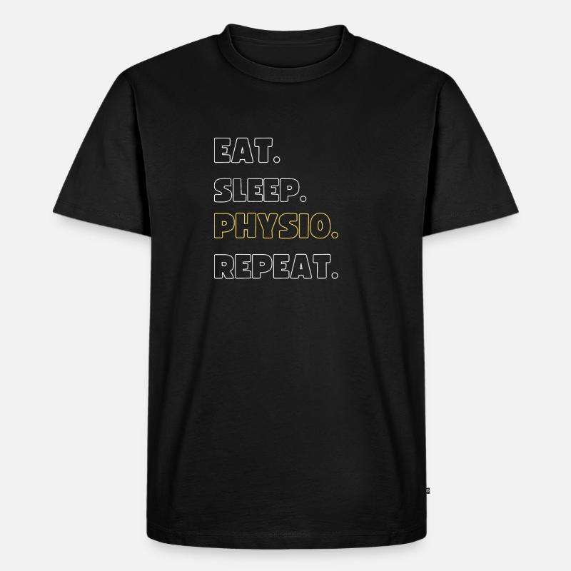 Physio - Männer Premium Bio T-Shirt - Schwarz