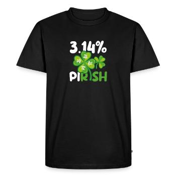 3.14% Pirish Drôle St. Patrick’s Math Geek Pi Day - T-shirt Premium bio Homme - noir - Devant - Nico (187cm)