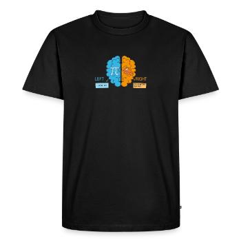 À gauche J’aime Pi Day À droite Quelqu’un a dit Tarte - T-shirt Premium bio Homme - noir - Devant - Nico (187cm)