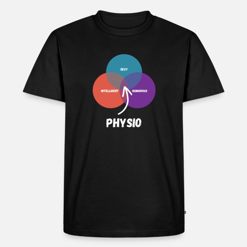 Physio - Männer Premium Bio T-Shirt - Schwarz
