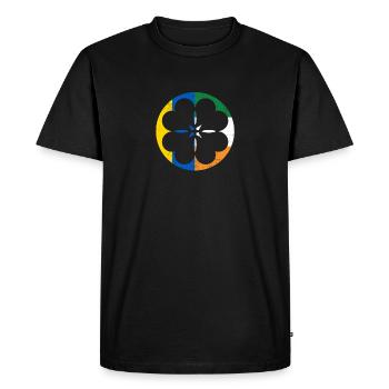 Irish Ukrainian Flag Shamrock Shamrock - Men's Premium Organic T-Shirt - black - Front - Nico (187cm)
