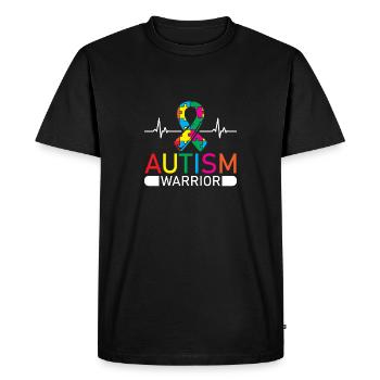 Autiste Guerrier Autiste - T-shirt Premium bio Homme - noir - Devant - Nico (187cm)