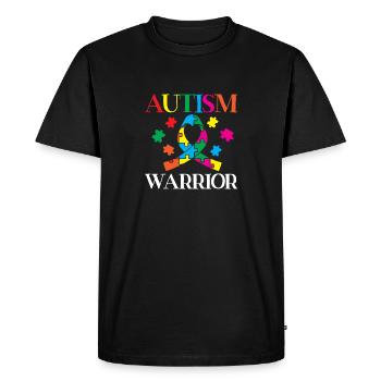 Autisme Guerrier Autiste Ninja Syndrome d’Asperger - T-shirt Premium bio Homme - noir - Devant - Nico (187cm)