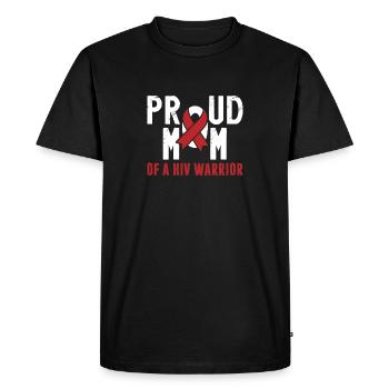 Proud mom of an HIV warrior. Support for - Men's Premium Organic T-Shirt - black - Front - Nico (187cm)