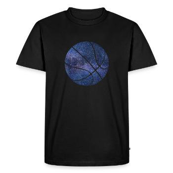 Espace de ballon de basket-ball - T-shirt Premium bio Homme - noir - Devant - Nico (187cm)